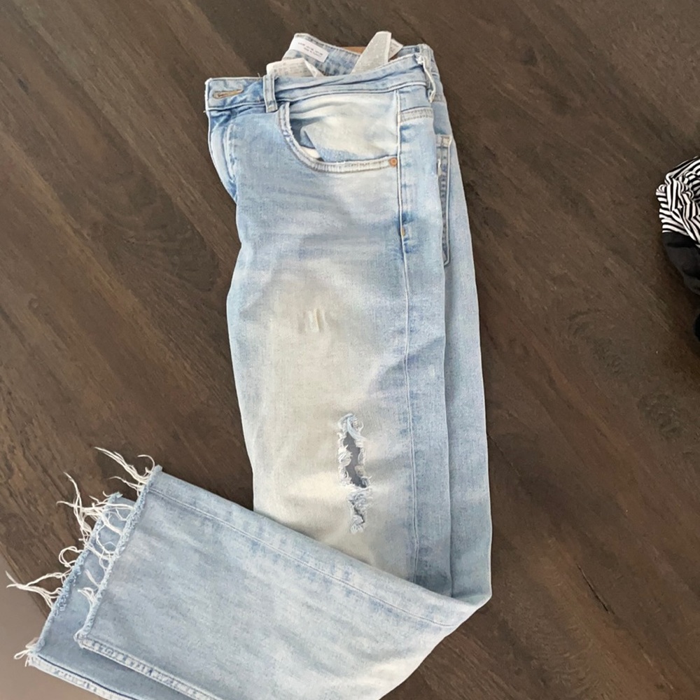 Zara size 6 high waisted bootcut jeans.